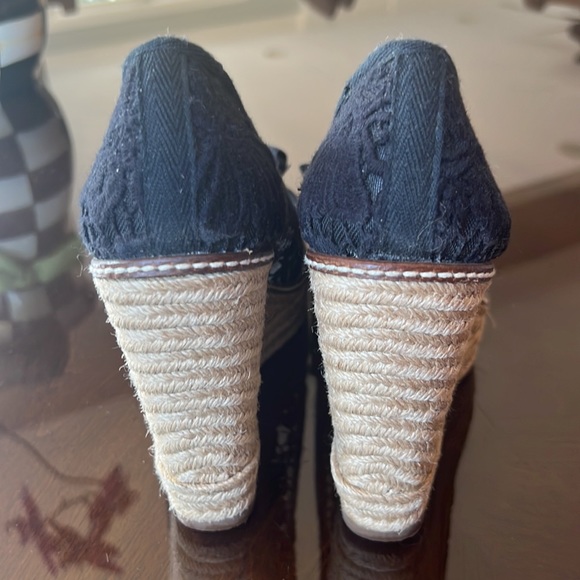 Tory Burch Jackie Espidrilles Black Size 6.5 - Picture 3 of 8